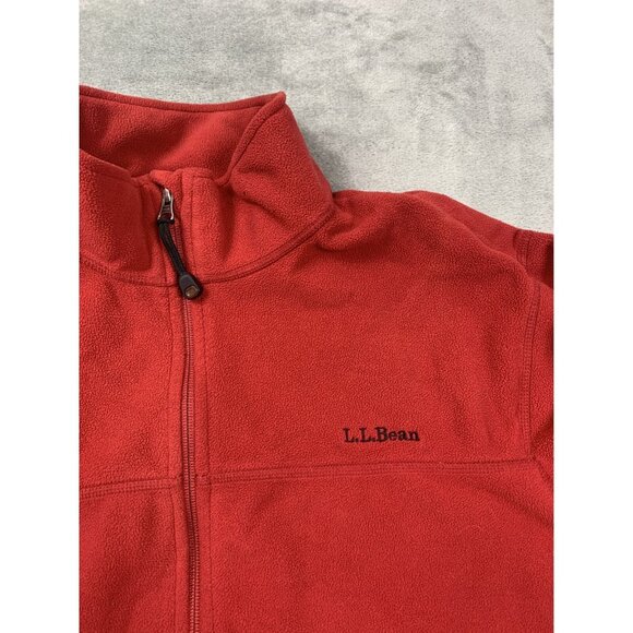 Vintage L.L.Bean Jacket Mens Large Red Polartec Fleece Full Zip Warm Lightweight - Picture 8 of 11